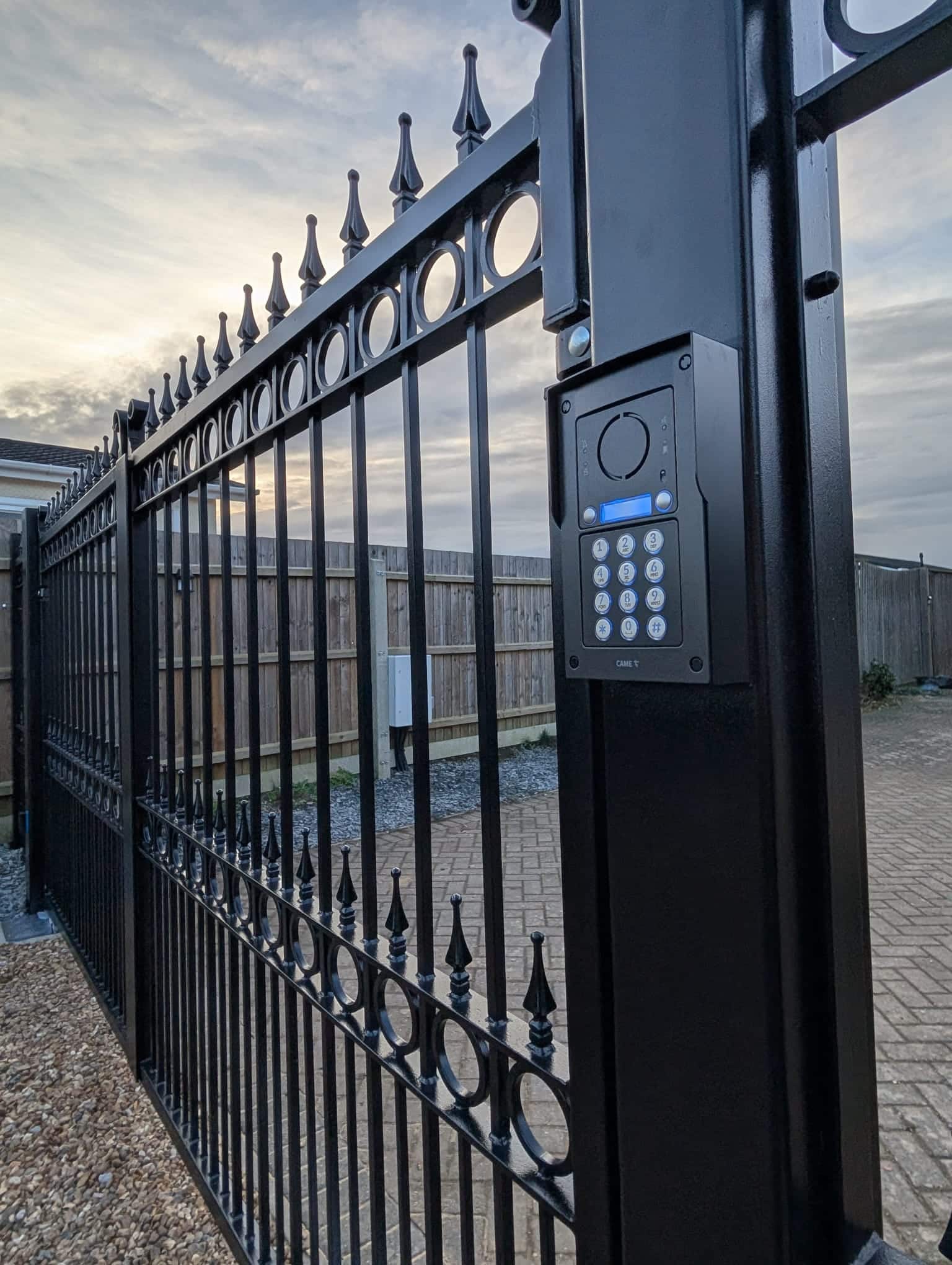 electric gates with GSM intercom system
