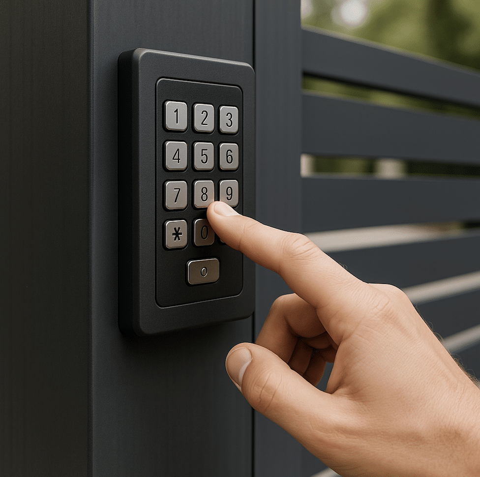 Digital keypad for electric gate system