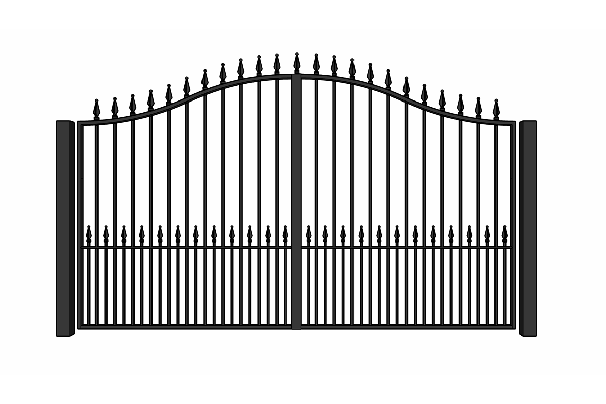 Cambridgeshire Iron Driveway Gates design2b Cambridgeshire Iron Driveway Gate Grande Arch Top