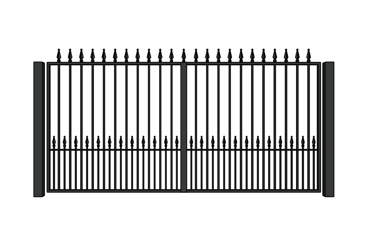 Cambridgeshire Iron Driveway Gates design2d Cambridgeshire Iron Driveway Gate Straight Top